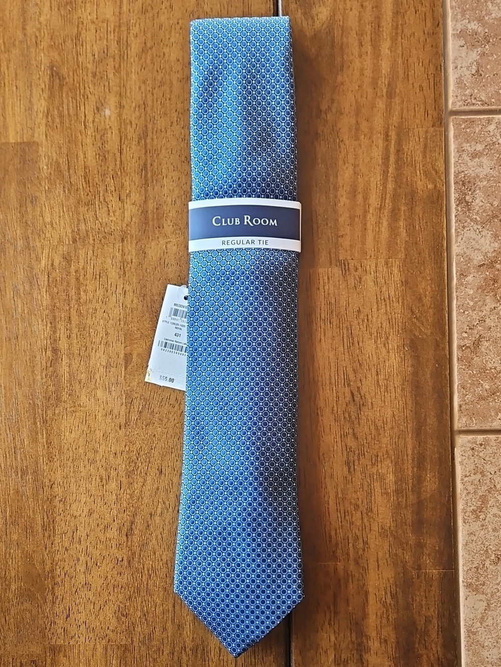 Club Room Blue Geometric Men's Tie
